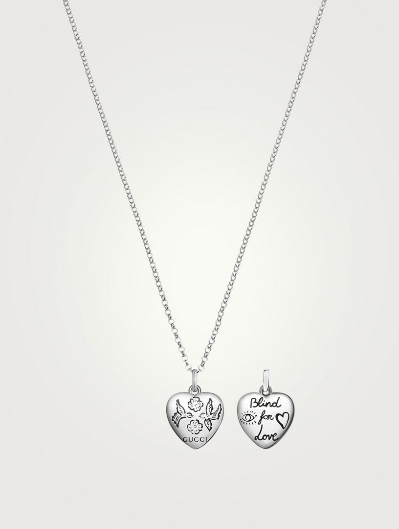 Gucci Blind For Love Sterling Silver Necklace