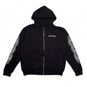 Chrome Hearts Aspen Exclusive Floral Zip-Up Hoodie Black