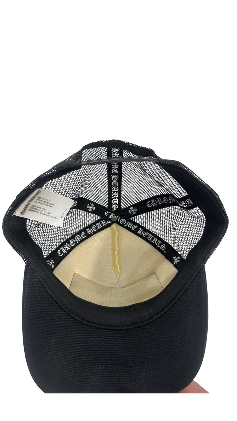 Chrome Hearts CH Hollywood Trucker Hat Black/White - Lightly Pre-Owned OS
