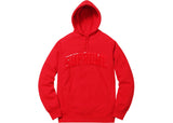 Supreme Patent/Chenille Arc Logo Hooded Sweatshirt Red