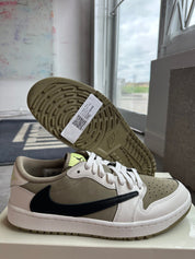 Jordan 1 Retro Low Golf Travis Scott Neutral Olive - Pre-Owned Size 10.5