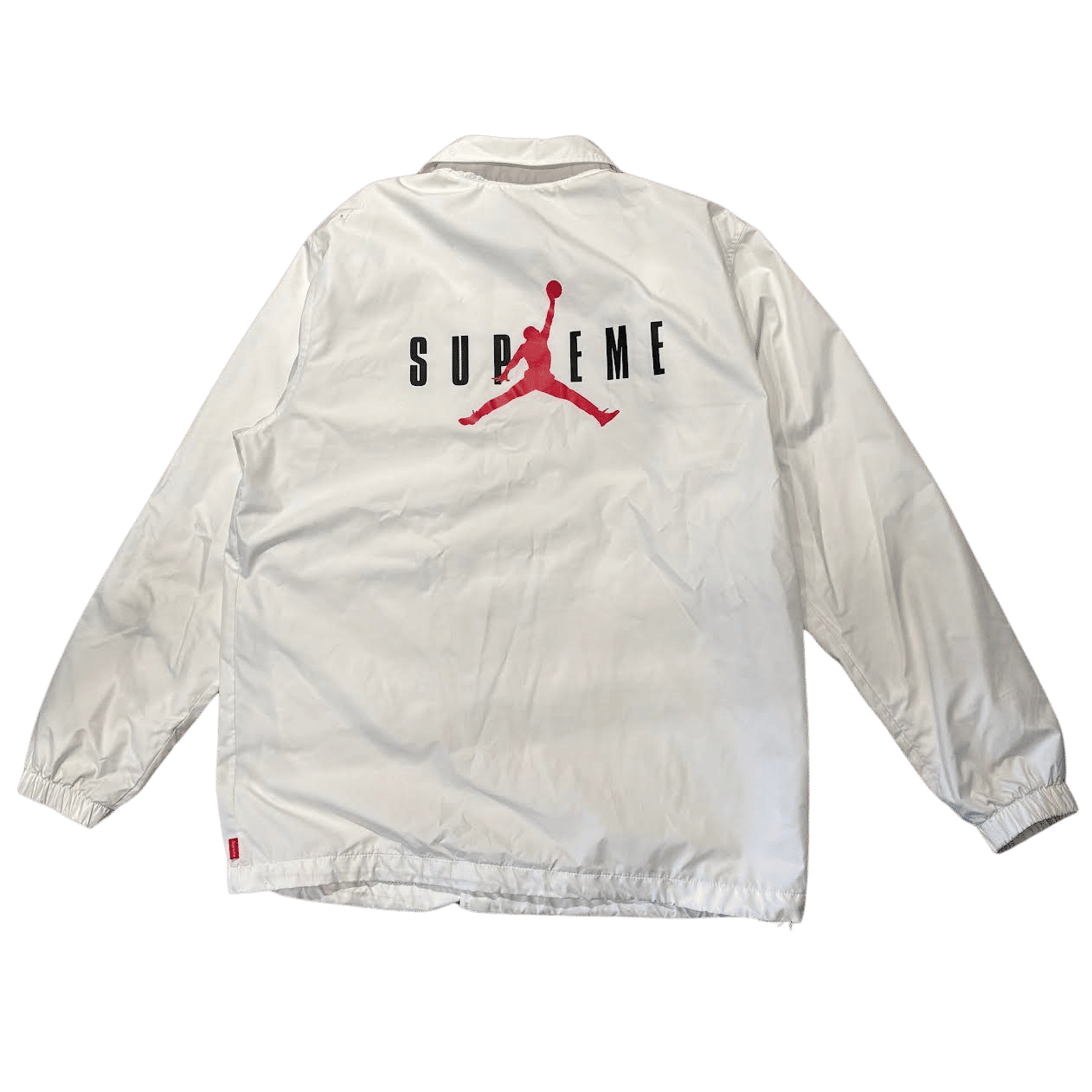 Supreme Jordan Coaches Jacket White - Pre-Owned Size L