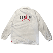 Supreme Jordan Coaches Jacket White - Pre-Owned Size L