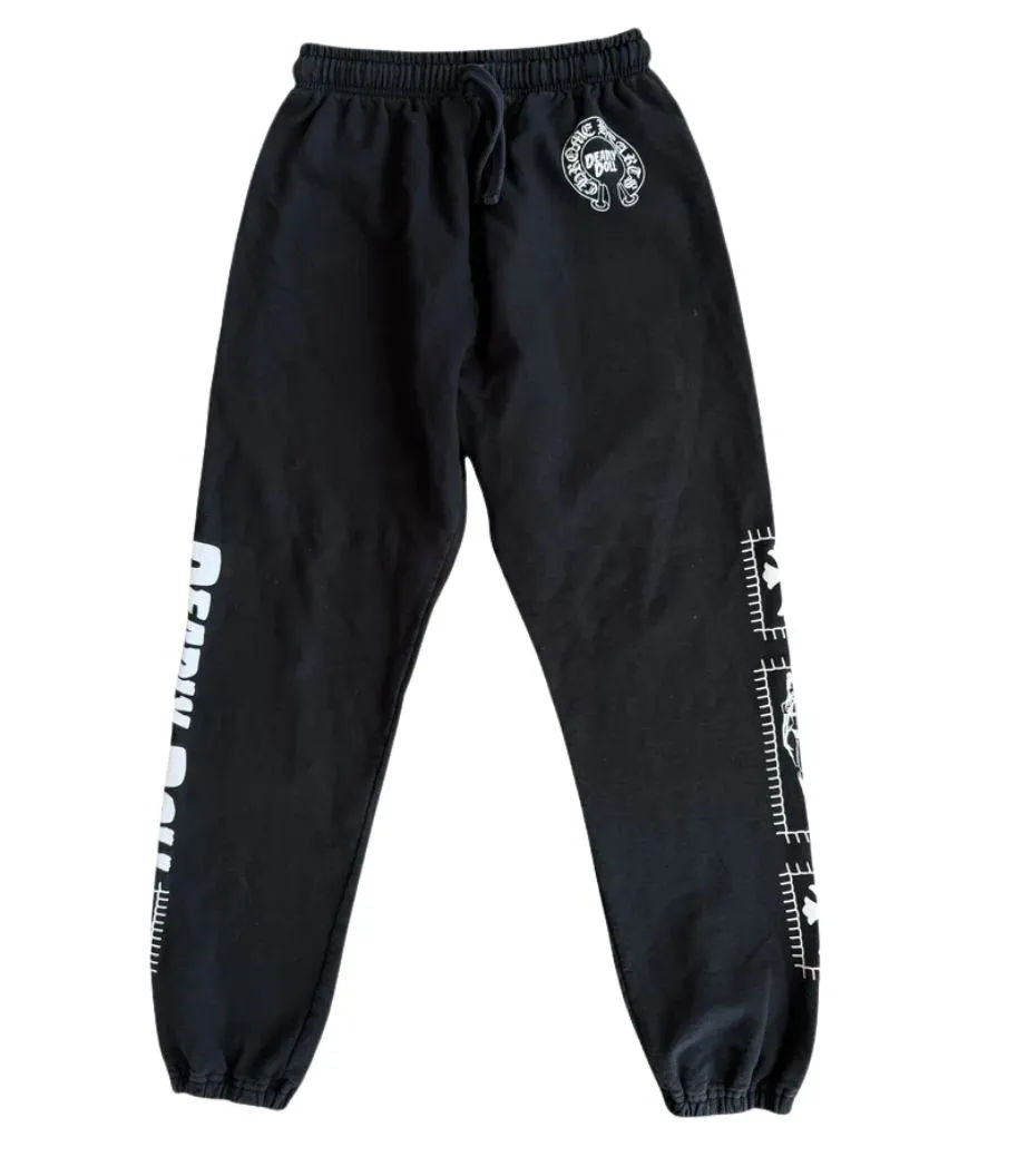 Chrome Hearts Deadly Doll Horseshoe Logo Sweatpants Black - Pre-Owned Size M