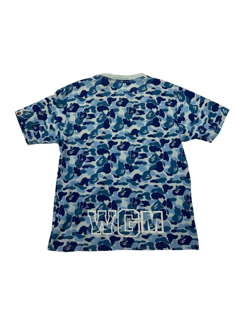 BAPE A Bathing Ape ABC Camo Shark Tee White/Blue - Pre-Owned Size L
