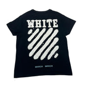 Off-White Mirror Mirror Diagonal Spray T-Shirt Black - Pre-Owned Size S