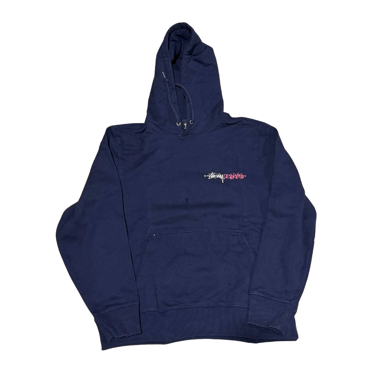 Stussy Positive Vibration Hoodie Navy - Pre-Owned Size S