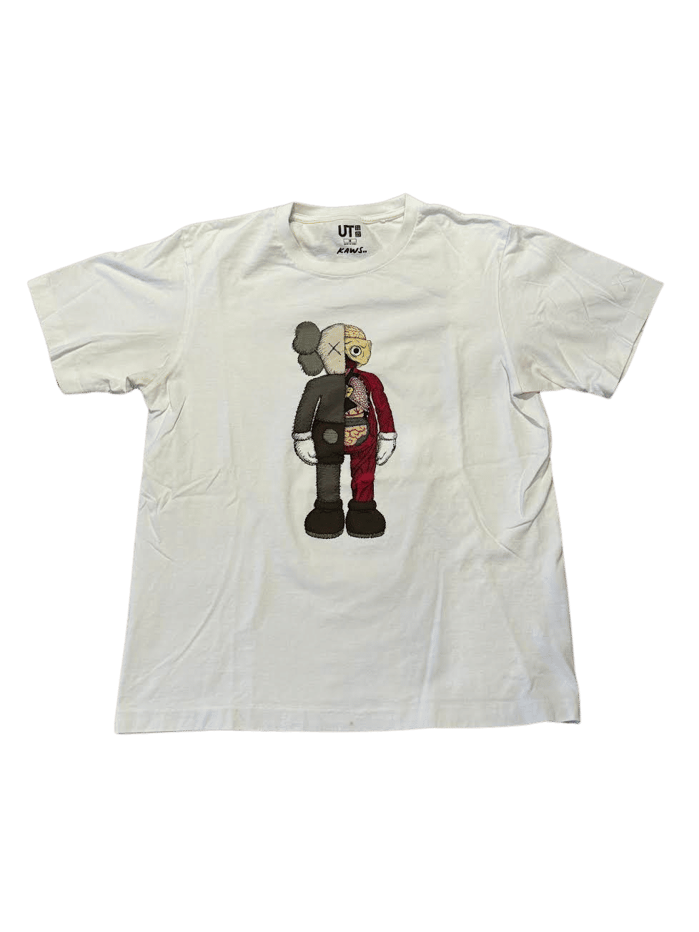 Kaws X Uniqlo Flayed T-Shirt White (Preowned) - Pre-Owned