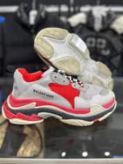 Balenciaga Triple S Sneaker Grey Red, pre-owned, US Men's 10 – photo 2 of 7