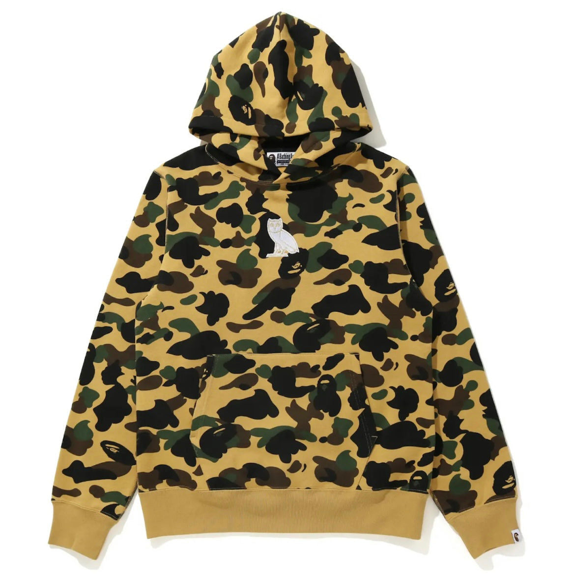 Bape x OVO 1st Camo Pullover Hoodie Yellow, brand new, size XXL