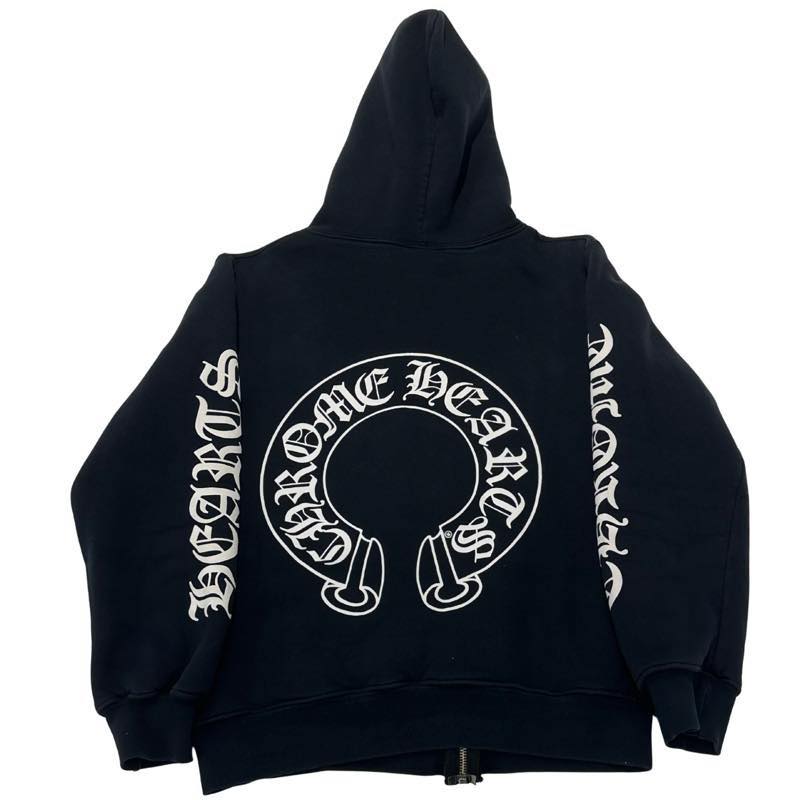 Chrome Hearts Horseshoe Thermal Zip-Up Hoodie - Pre-Owned Size S