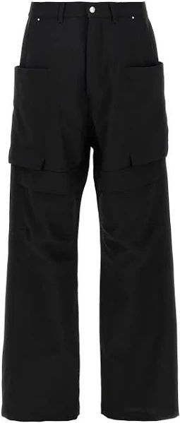 Rick Owens Stefan Cargo Pant Heavy Faille Black