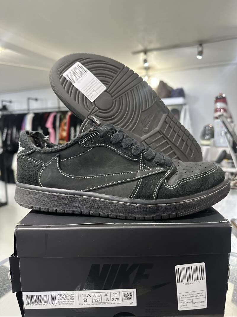 Jordan 1 Retro Low OG SP Travis Scott Black Phantom - Pre-Owned Size 9