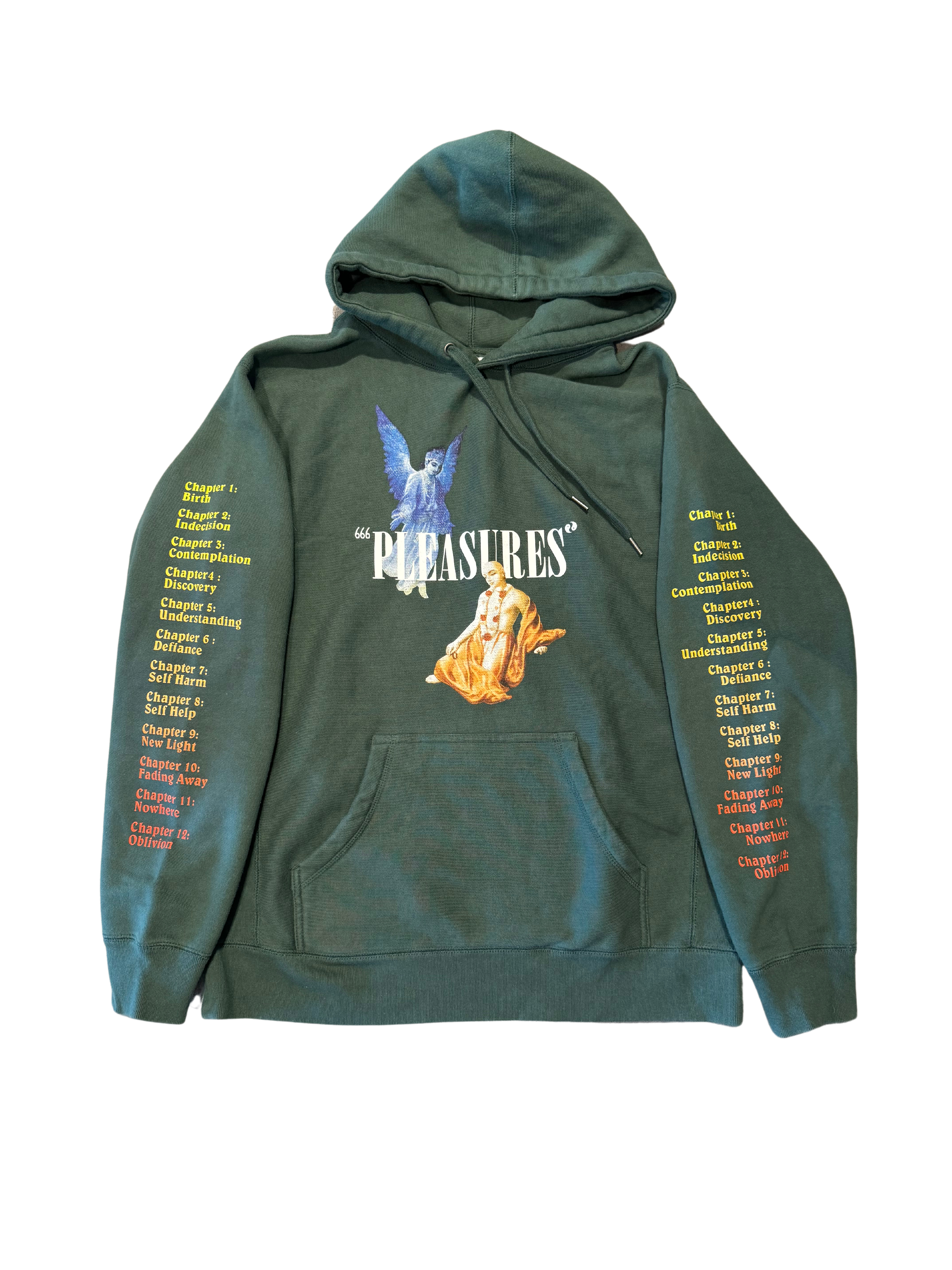Pleasures Krishna Logo Hoodie Green (Preowned) - Pre-Owned