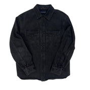 Louis Vuitton FW24 Monogram Denim Overshirt Jacket Black - Pre-Owned Size XL