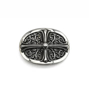 Chrome Hearts Small Oval Silver Belt Buckle (1 Inch)