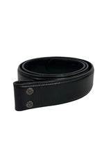 Chrome Hearts Leather Silver Belt Strap Black - Lightly Pre-Owned Size 30