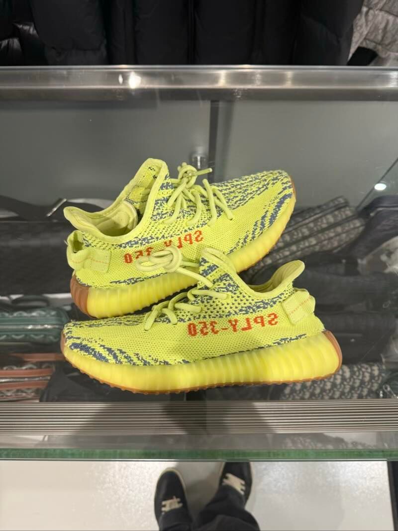 adidas Yeezy Boost 350 V2 Semi Frozen Yellow - Pre-Owned Size 4.5M (No Original Box)