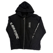 Chrome Hearts Vertical Logo Zip Up Hoodie Black - Lightly Pre-Owned Size M