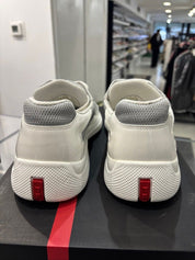 Prada America's Cup White Silver - Lightly Pre-Owned Size 9.5