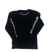Chrome Hearts Neck Logo L/S T-Shirt Black White - Lightly Pre-Owned Size M
