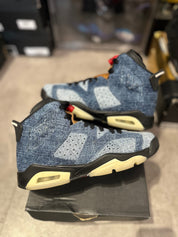Jordan 6 Retro Washed Denim (GS) - Pre-Owned Size 4.5Y