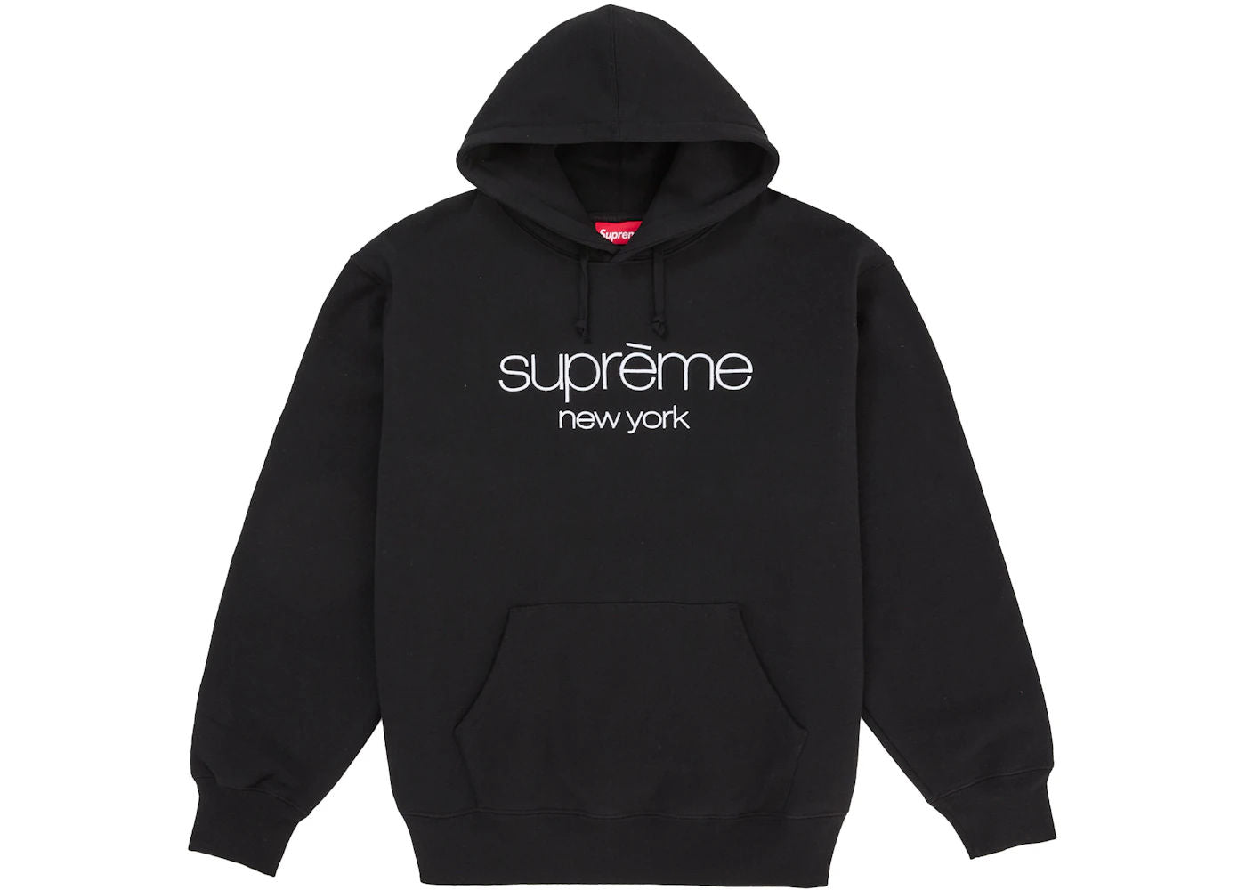 Supreme Classic Logo Hooded Sweatshirt Black