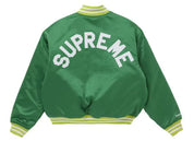 Supreme Mitchell & Ness Satin Varsity Jacket (FW24) Green