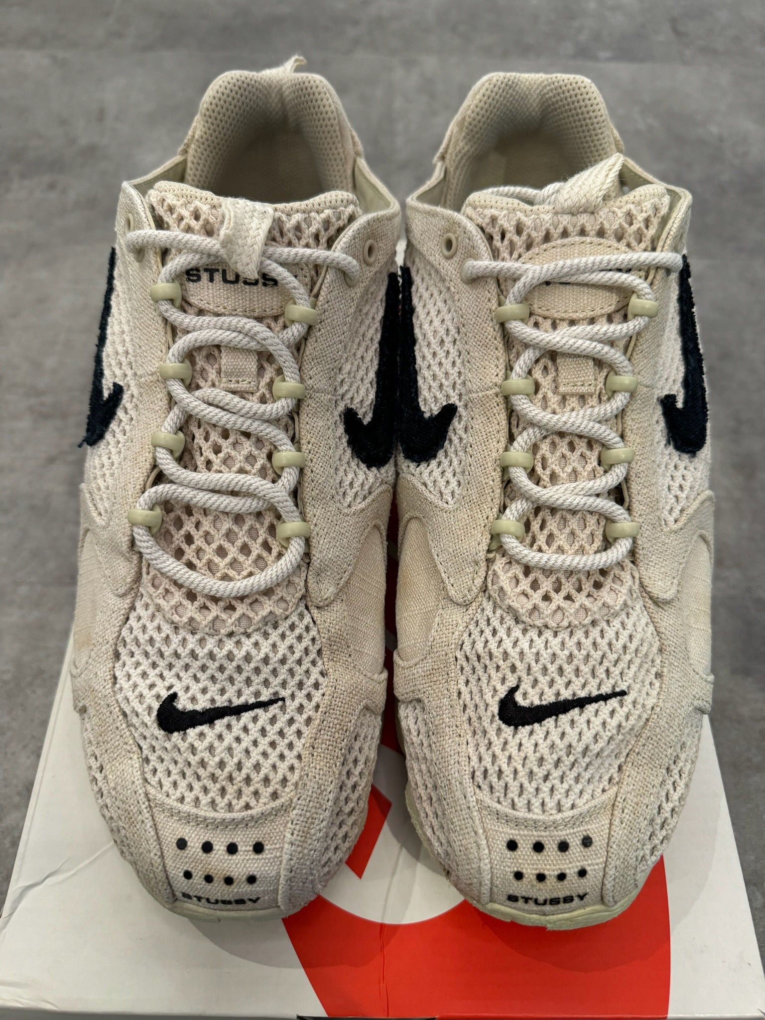 Nike Air Zoom Spiridon Cage 2 Stussy Fossil - Pre-Owned Size 11