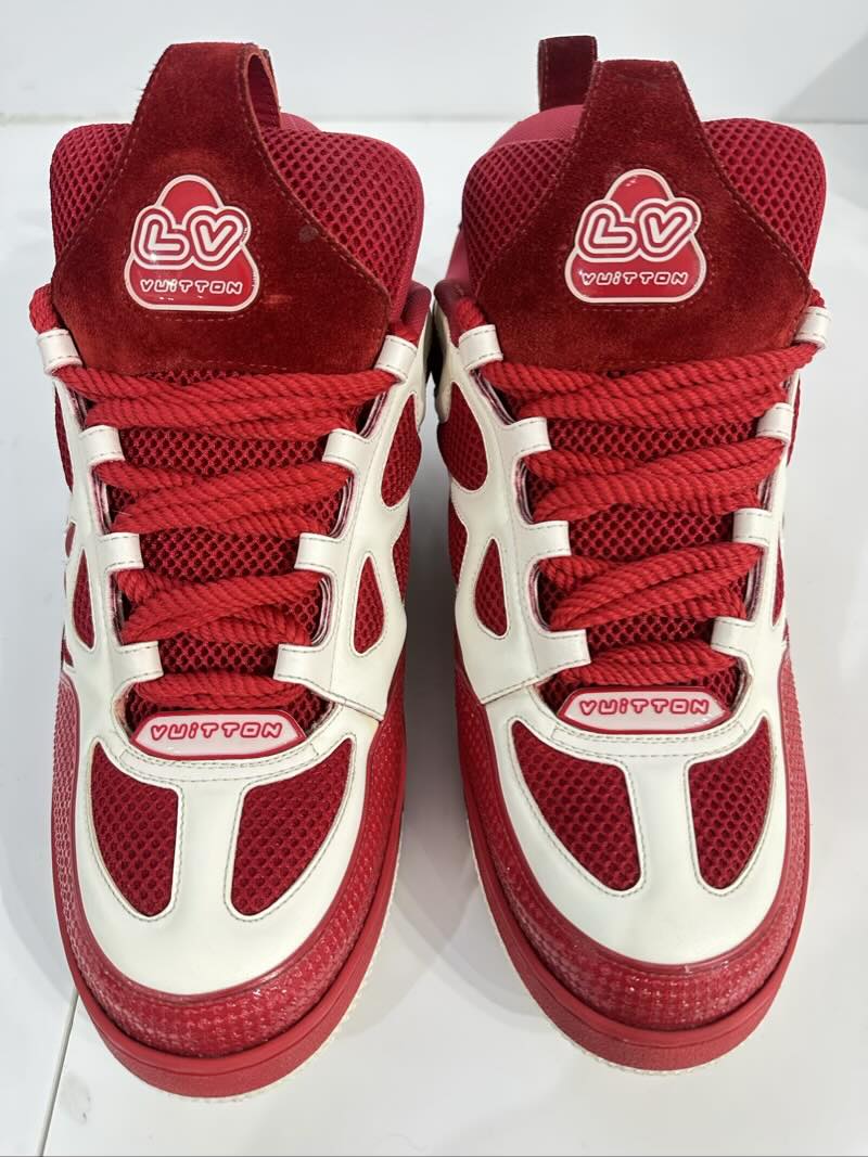 Louis Vuitton LV Skate Sneaker Red White - Pre-Owned Size 11 (No original box)