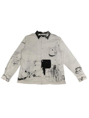 Enfants Riches Deprimes Sketched L/S Shirt White - Pre-Owned Size L