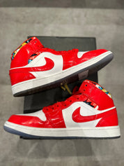 Jordan 1 Mid Barcelona Sweater Red Patent (Preowned)