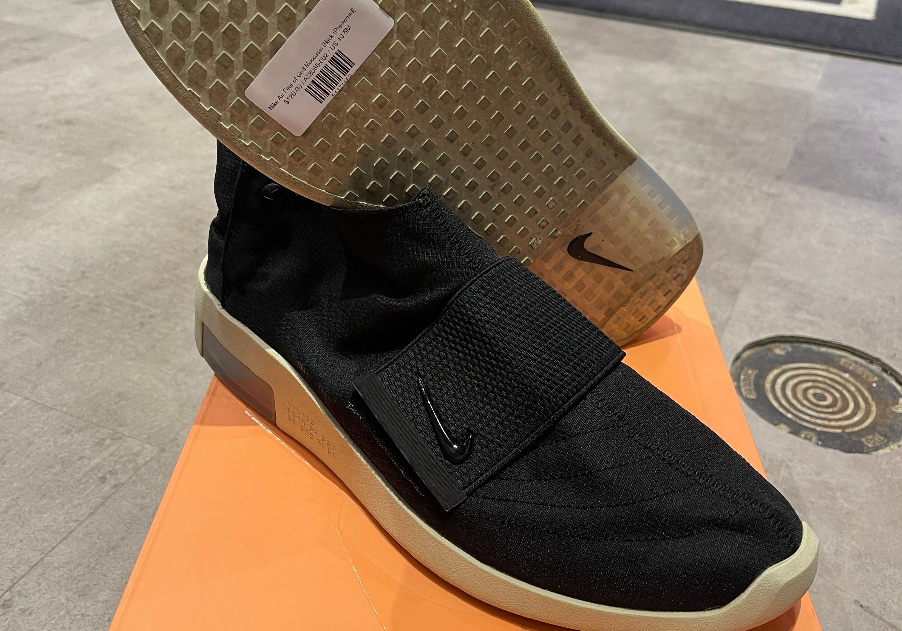 Nike Air Fear of God Moccasin Black (Preowned Size 10.5)