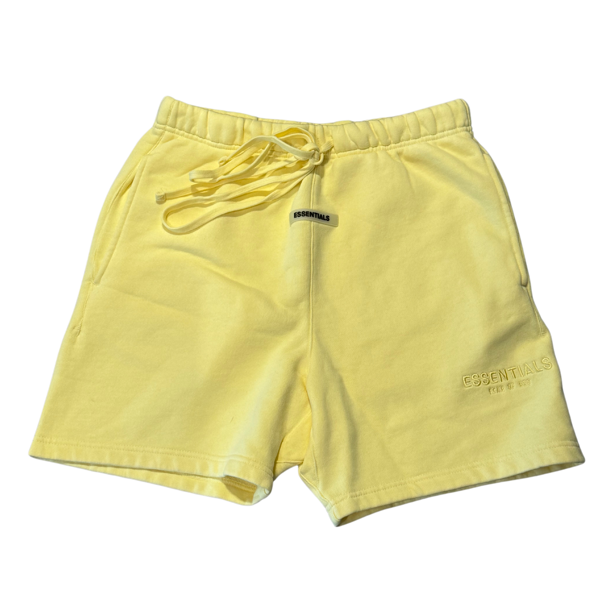 Fear of God Essentials Shorts (FW19) Yellow/Lemonade (Preowned)