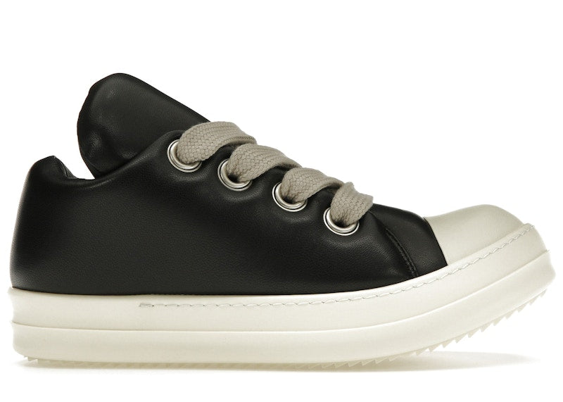 Rick Owens Jumbo Lace Padded Sneaks Low Black Milk