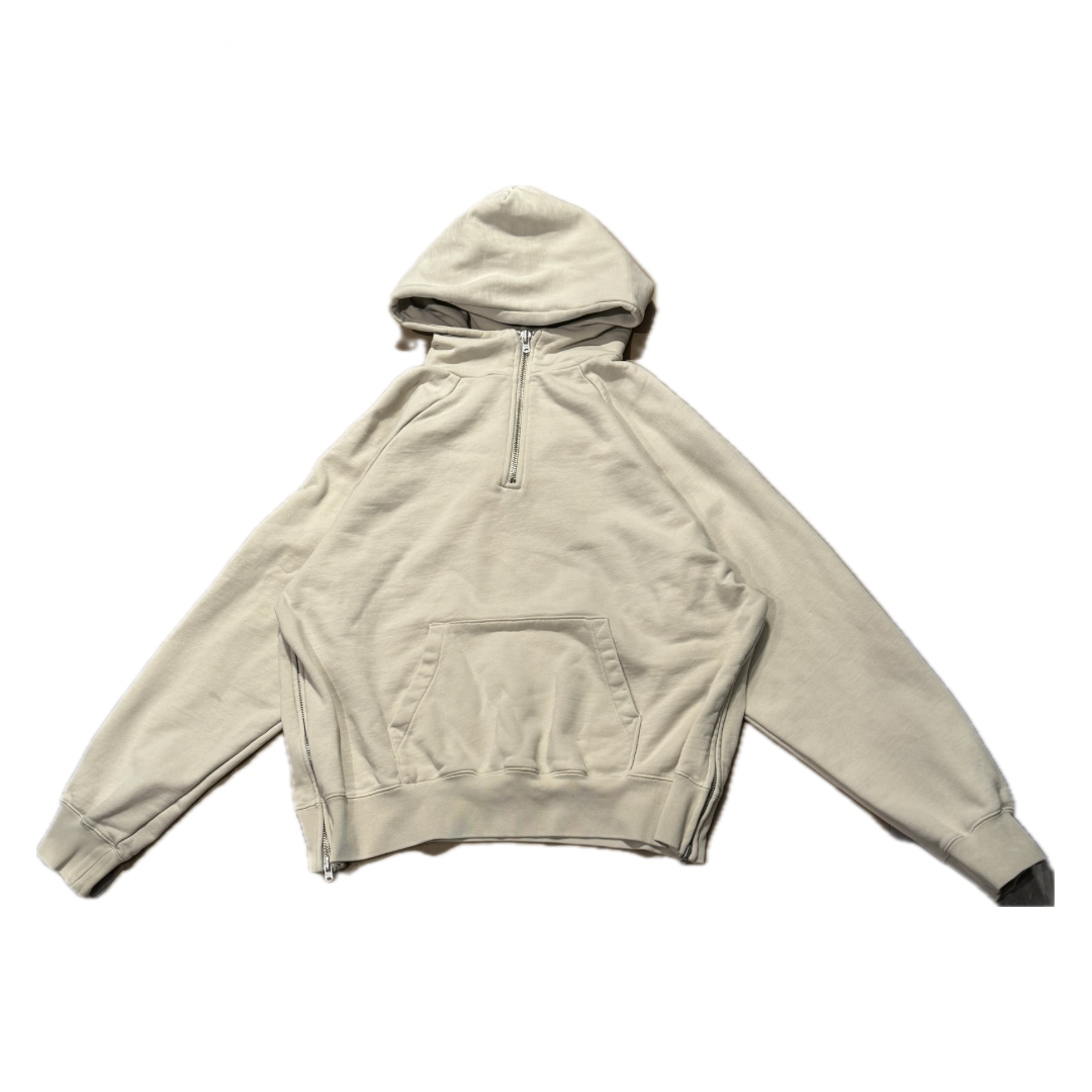 Fear of God Season Two Half-Zip Side Zipper Pullover Hoodie Beige (2016-2017) (Preowned size L)