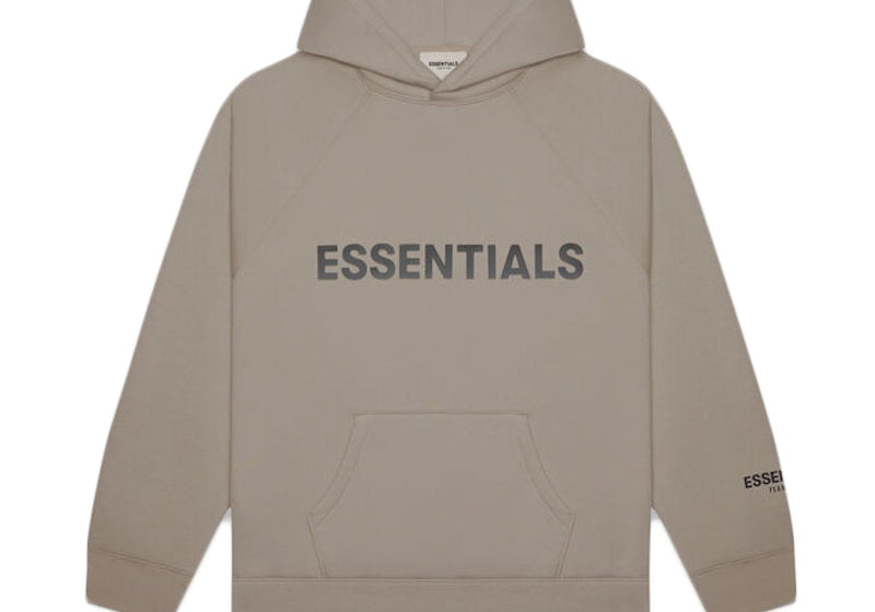 Fear of God Essentials Pullover Hoodie Applique Logo Taupe (Preowned)