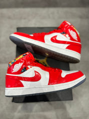 Jordan 1 Mid Barcelona Sweater Red Patent (Preowned)