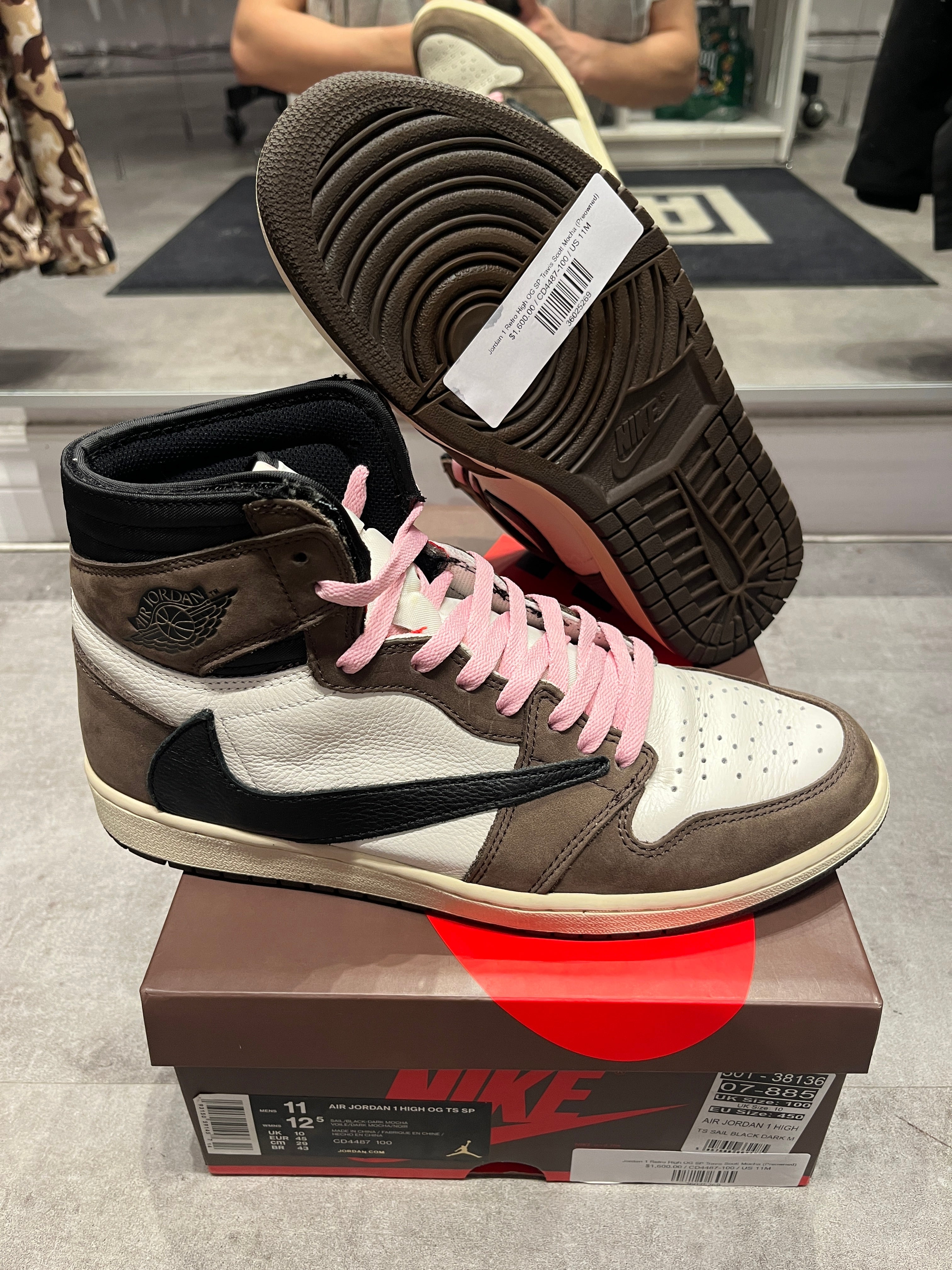 Jordan 1 Retro High OG SP Travis Scott Mocha (Preowned Size 11)