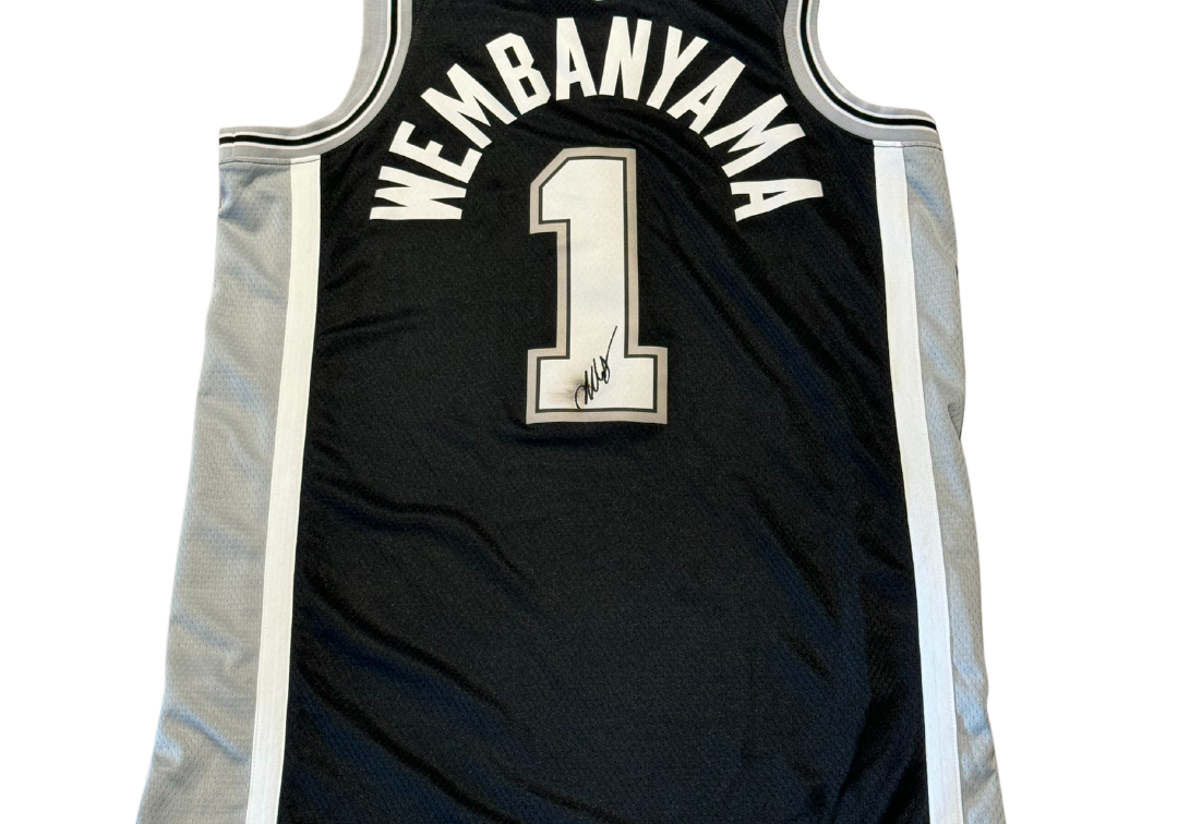 Nike Victor Wembanyama Black San Antonio Spurs Blur Signature Swingman Jersey