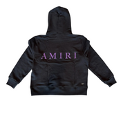 AMIRI Ma Logo Hoodie Black/Purple (Preowned Size XL)