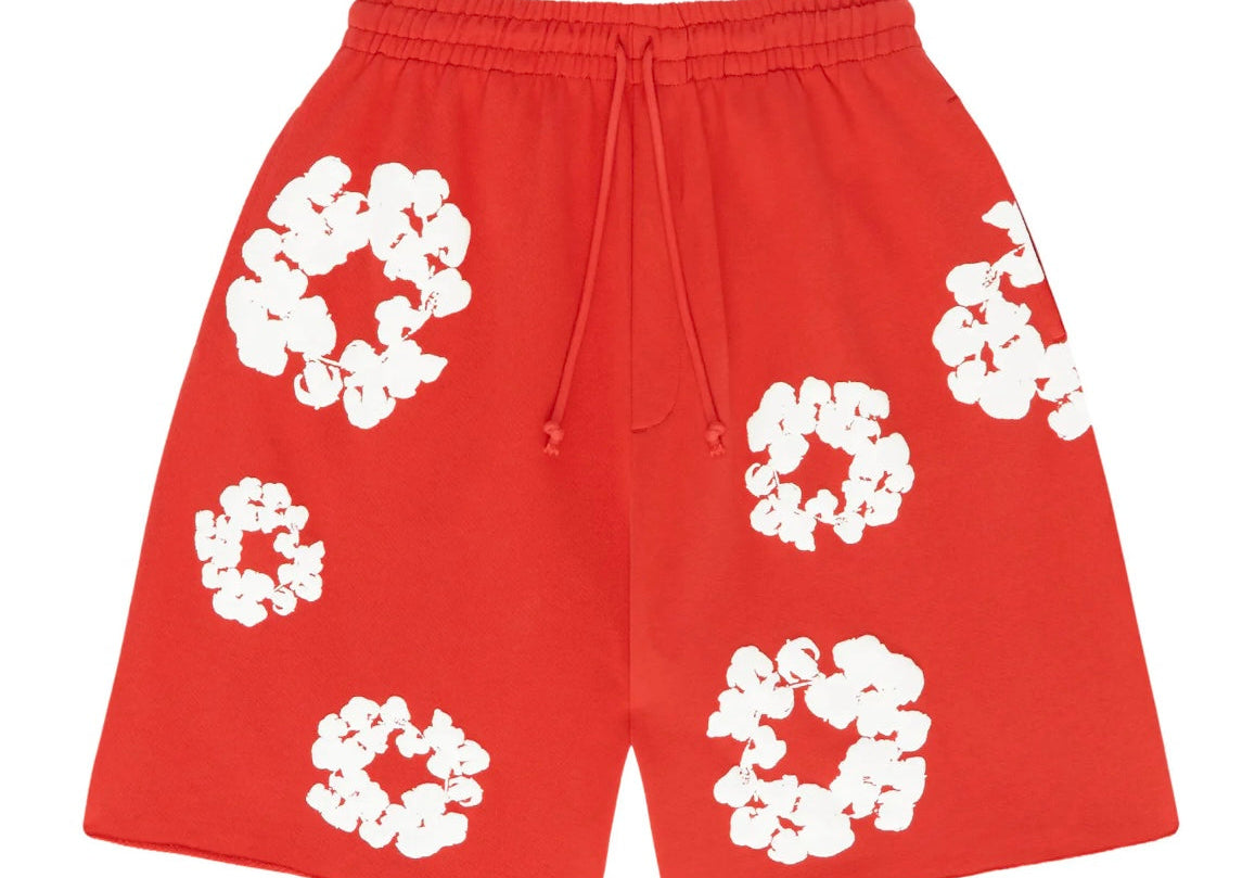 Denim Tears The Cotton Wreath Shorts Red