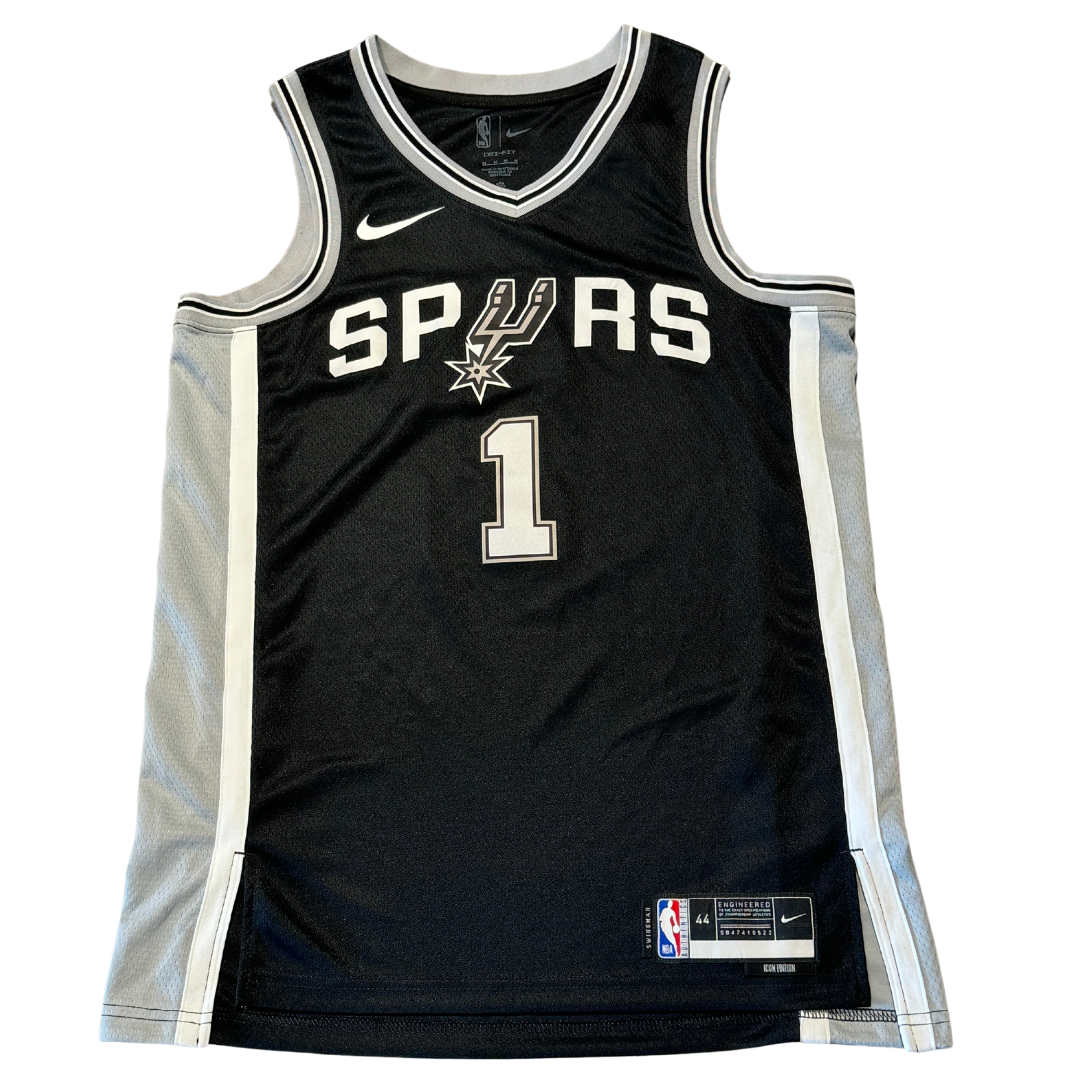 Nike Victor Wembanyama Black San Antonio Spurs Blur Signature Swingman Jersey