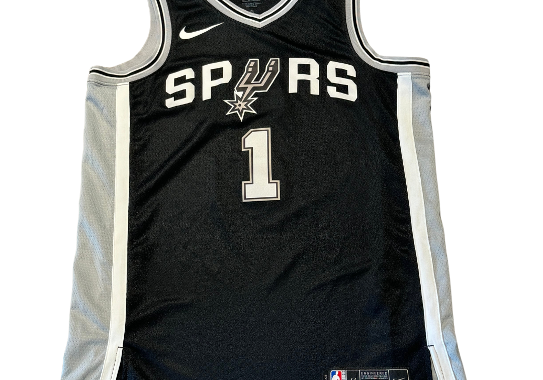 Nike Victor Wembanyama Black San Antonio Spurs Blur Signature Swingman Jersey