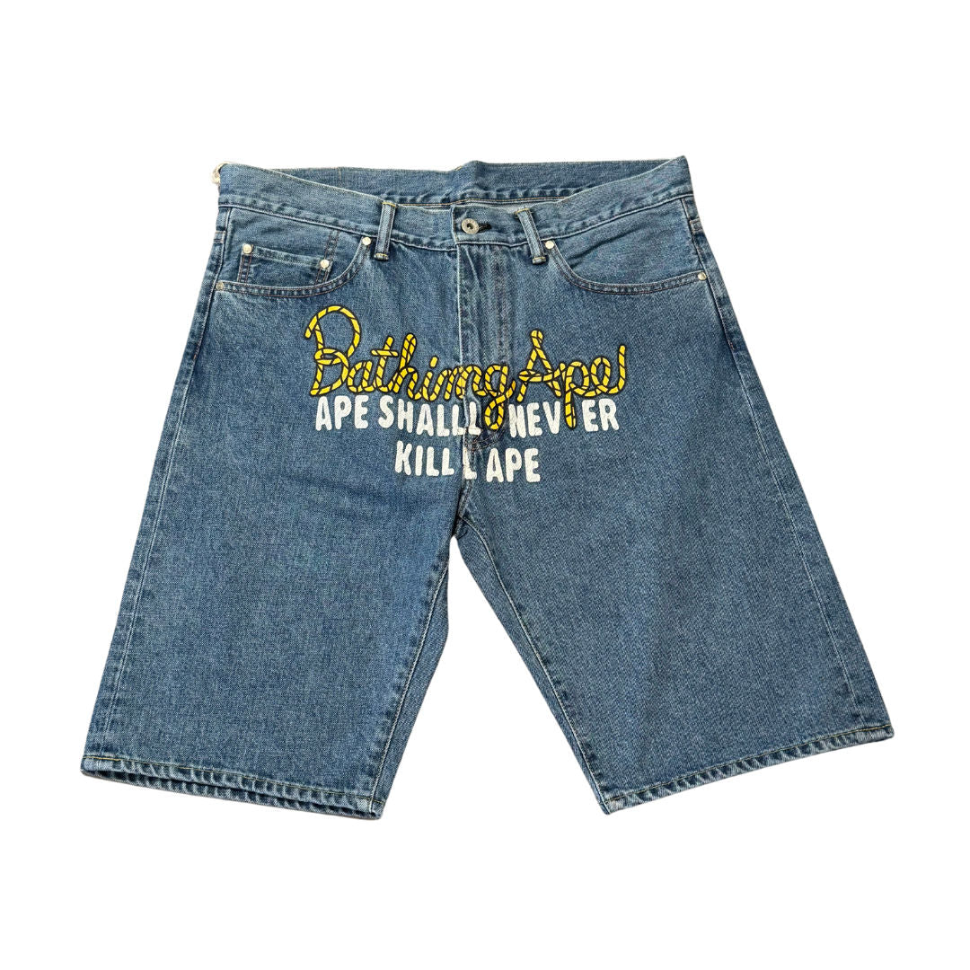 Bape Rope Logo Denim Jorts