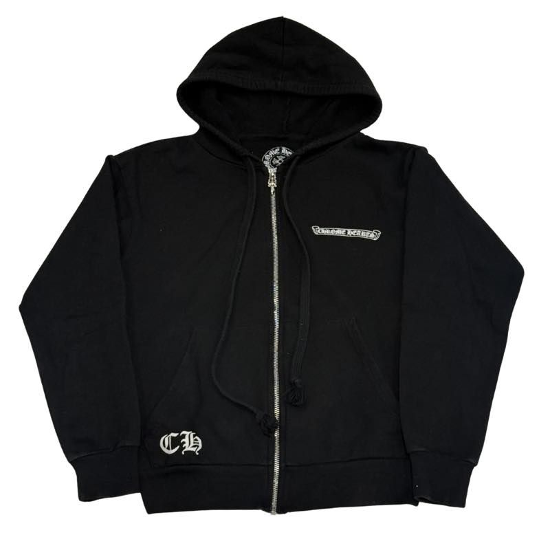Chrome Hearts T-Bar Shoulder Logo Fuck You Zip-Up Hoodie Black - Pre-Owned Size XS