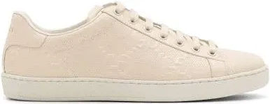 Gucci Ace GG Embossed Cream Sneakers - Lightly Pre-Owned Size 11