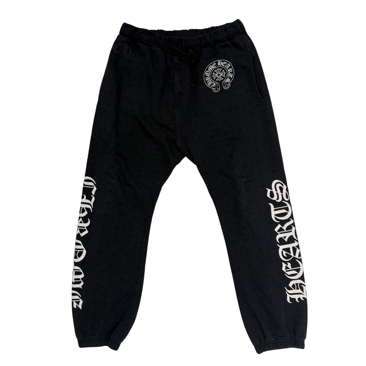 Chrome Hearts Monogram All Over Logo Sweatpants Black - Pre-Owned Size L