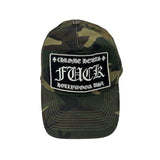 Vintage Chrome Hearts FUCK Hollywood Trucker Hat Camo - Pre-Owned