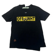 Off-White SS18 Spliced Moto T-Shirt Black - Pre-Owned Size S